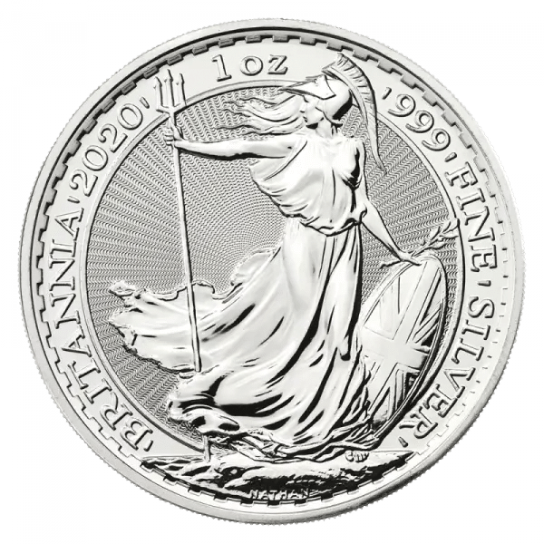 Moneda de plata Britannia 2020