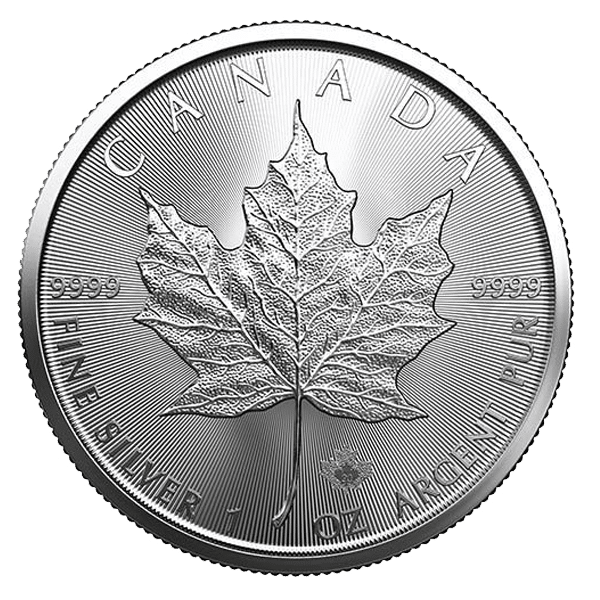 Moneda de plata Maple leaf 2020