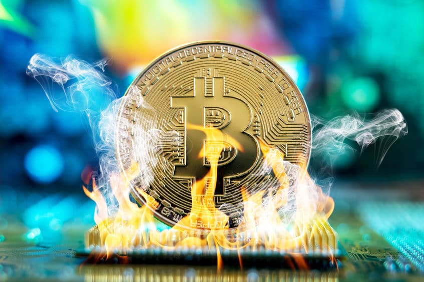 Bitcoin ardiendo volatilidad